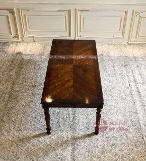 bàn gỗ 4 chần tiện 1