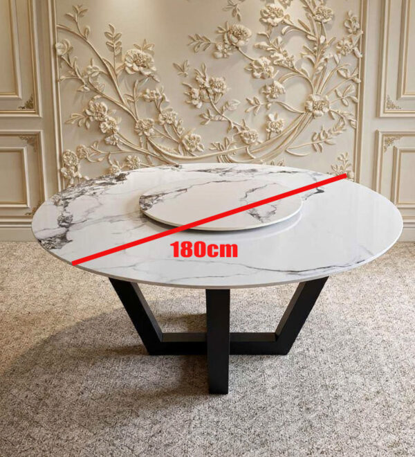 bàn tròn mâm xoay 1m8