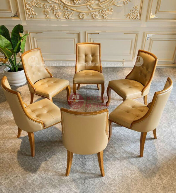 ghế kairo nệm màu vàng nhạt